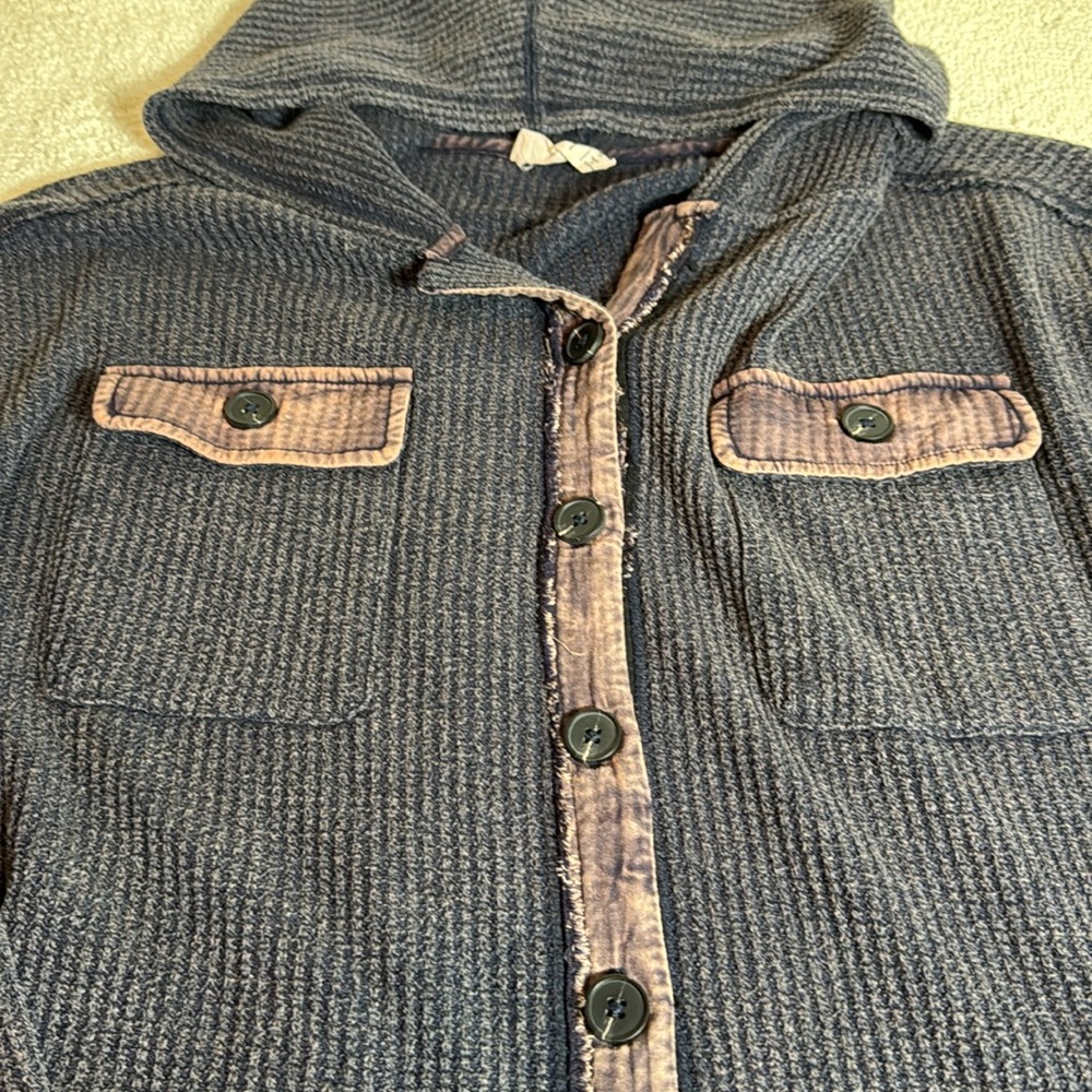 Waffle Knit Button Down - image 2